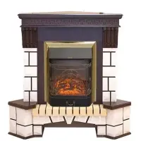 Каминокомплект RealFlame Stone Corner new STD/EUG AO (DN) с очагом Majestic s Lux Black/Brass Каминокомплект RealFlame Stone Corner new STD/EUG AO (DN) с очагом Majestic s Lux Black/Brass