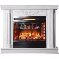 Каминокомплект Interflame Джениус с очагом Panoramic 25 LED FX белый Каминокомплект Interflame Джениус с очагом Panoramic 25 LED FX белый