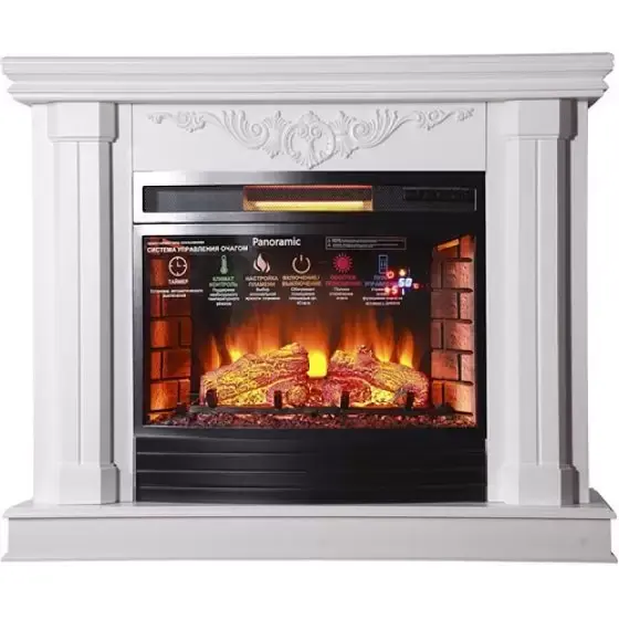 Каминокомплект Interflame Джениус с очагом Panoramic 25 LED FX белый