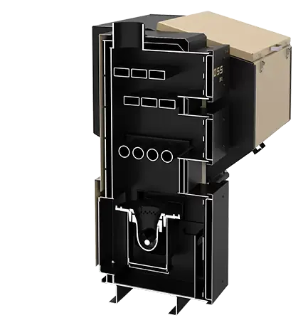 Напольный твердотопливный котел Koloss Auto DUO PLUS 45