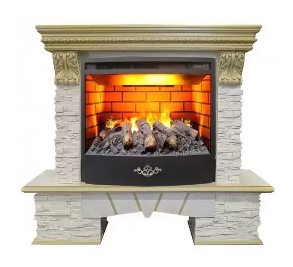 Каминокомплект RealFlame Rockland Lux 25/25.5 WT с очагом 3D Firestar 25.5