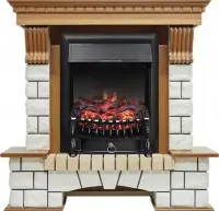 Каминокомплект Royal Flame Pierre Luxe с очагом Fobos FX Black Каминокомплект Royal Flame Pierre Luxe с очагом Fobos FX Black