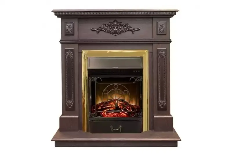 Каминокомплект RealFlame Lilian STD/EUG DN с очагом Majestic Lux Brass S